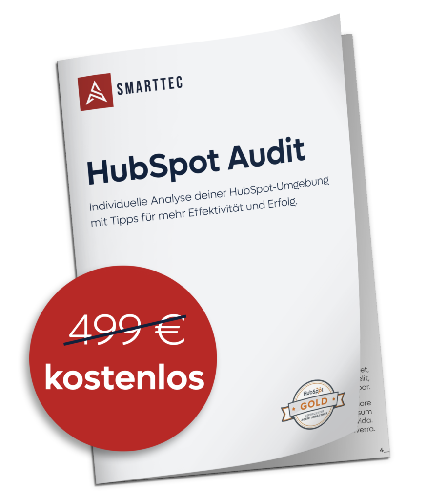HubSpot Audit Mockup hell 1 Du glaubst, "kostenlos" und "wertvoll" passen nicht zusammen? Wir beweisen dir das Gegenteil! Schnapp dir jetzt dein kostenloses HubSpot-Audit und erlebe, wie eine einfache Entscheidung dein Business verändern kann – ohne versteckte Gebühren, ohne Haken. SMARTTEC