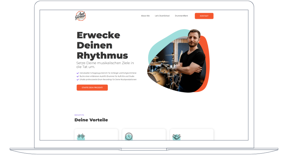 Axel gerner Website "Lets drum"