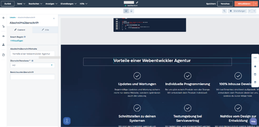 entwicklung cms Dein HubSpot maßgeschneidert entwickelt SMARTTEC